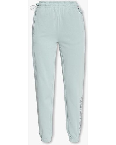 Moncler Light Blue Joggers With Logo
