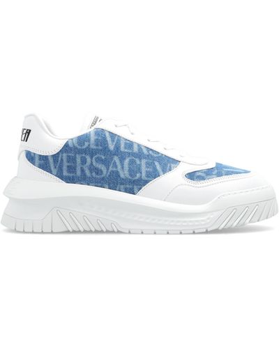 Versace White 'odissea' Sneakers - Blue