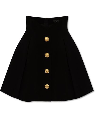 Balmain Short Skirt By - Black