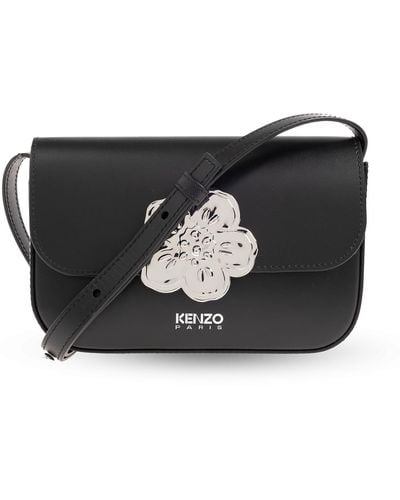 KENZO Shoulder Bag With Logo, - Black