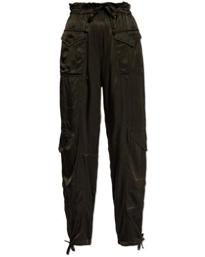 Ganni Loose Fit 'Cargo' Trousers - Black