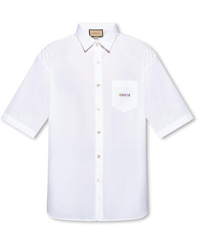 Gucci Shirt With Short Sleeves - White