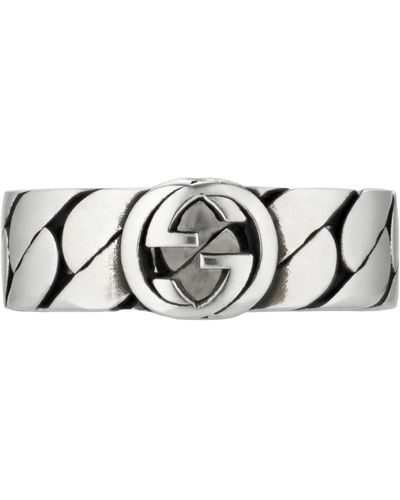 Gucci Silver Ring, - Metallic