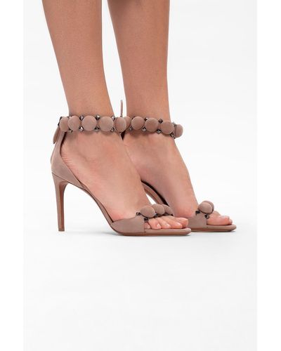 Alaïa Bombe 90 Suede Sandals - Brown