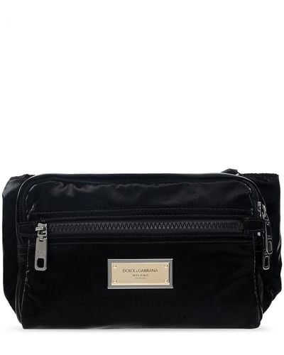 Dolce & Gabbana Branded Belt Bag - Black
