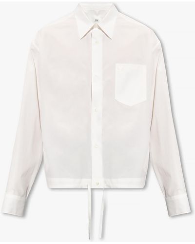 Ami Paris Shirt With Logo, - White