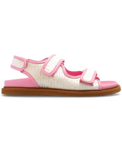 Moschino Sandals With Logo, - Pink