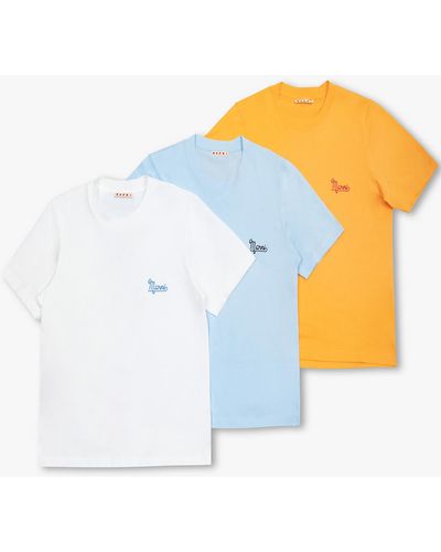 Marni Branded T-Shirt Three-Pack - Multicolour