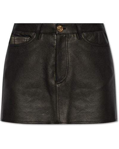 Etro Leather Skirt - Black