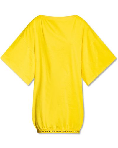 DSquared² Oversize Beach T-shirt - Yellow