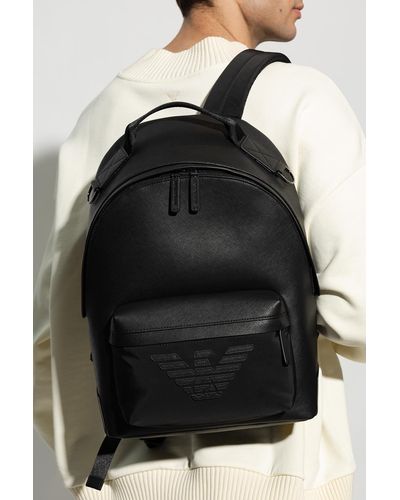 Emporio Armani Backpack From The 'sustainable' Collection, - Black