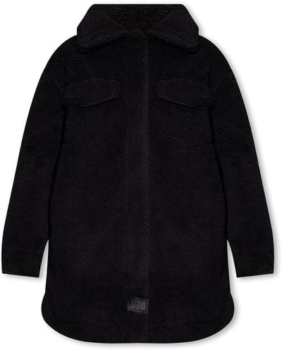 UGG Frankie Fluff Shirt Jacket - Black