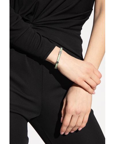 Tory Burch ‘Eleanor’ Bracelet With Logo - Green