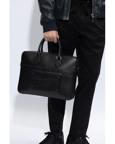 Dolce & Gabbana Dolce & Gabbana Briefcase With Logo - Black