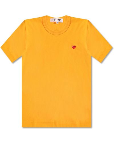 COMME DES GARÇONS PLAY T-Shirt With Patch, ' - Orange