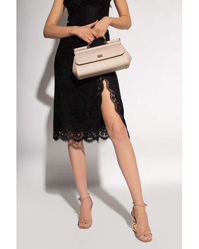 Dolce & Gabbana ‘Sicily Medium’ Shoulder Bag - Natural