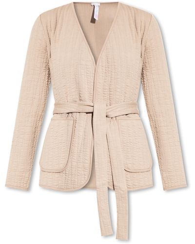 Hanro ‘Sleep & Lounge’ Quilted Cardigan - Natural