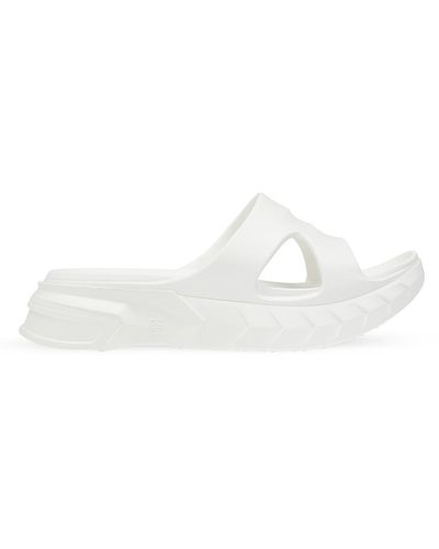 Givenchy Rubber Slides With Logo - White