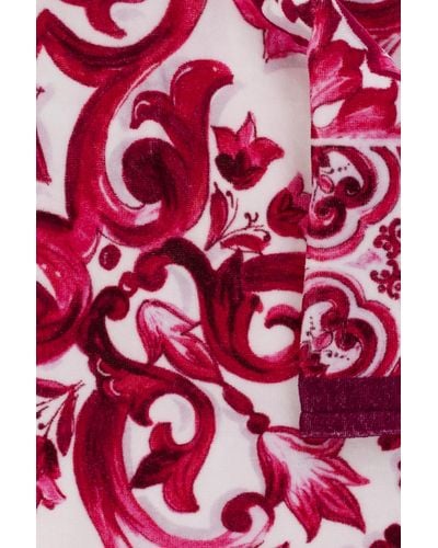Dolce & Gabbana Patterned Beach Towel - Red