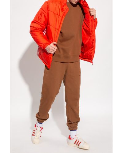 adidas Originals Jacket With Stand-up Collar, - Orange