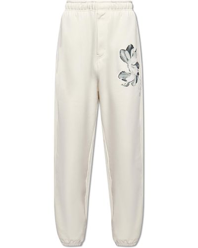 Y-3 Floral Joggers, - White