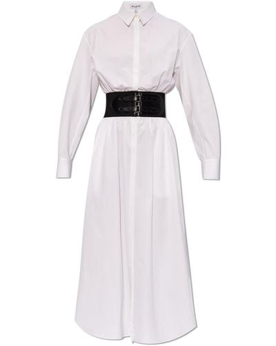 Alaïa Dress With A Belt, - White