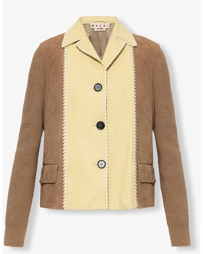 Marni Panelled Blazer - Natural