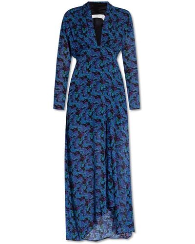 IRO 'nollie' Dress With Floral Motif, - Blue