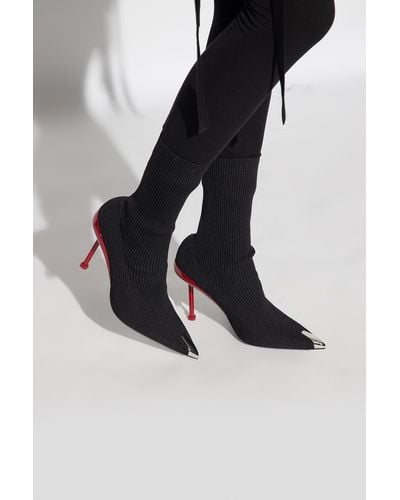 Alexander McQueen Heeled Sock Boots - Black