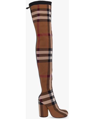 Burberry 'anita' Heeled Over-the-knee Boots - Brown