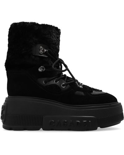 Casadei ‘Nexus’ Platform Snow Boots - Black