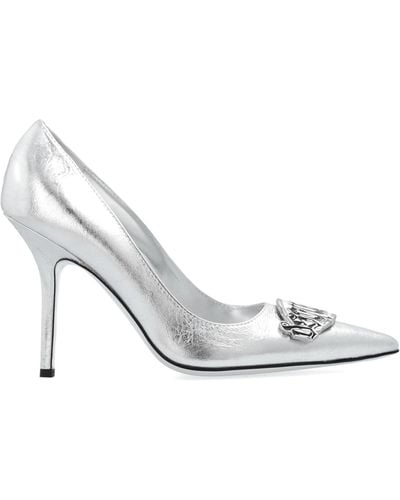 DSquared² Stiletto Court Shoes With Logo, - White