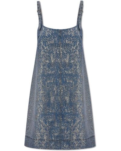 Versace Denim Slip Dress - Blue