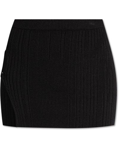 MISBHV Skirt With Monogram, - Black