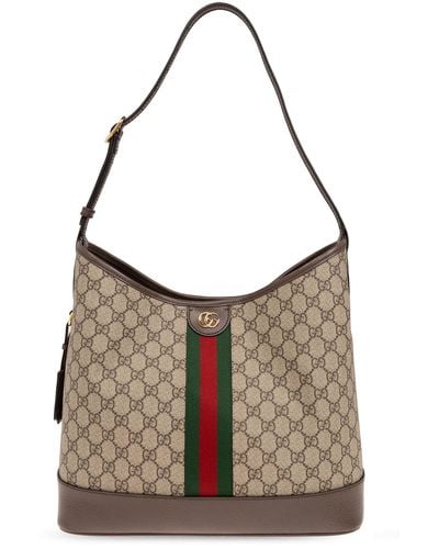 Gucci 'ophidia Medium' Shoulder Bag, - Brown