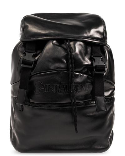 Saint Laurent Backpack With Logo - Black