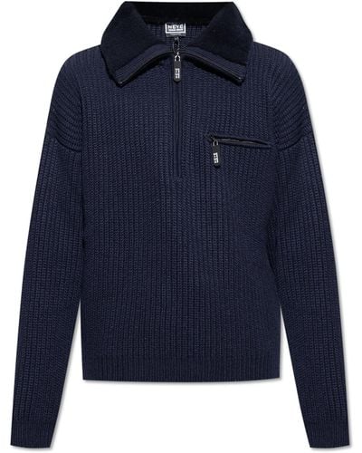 Giorgio Armani Sweater With Collar - Blue