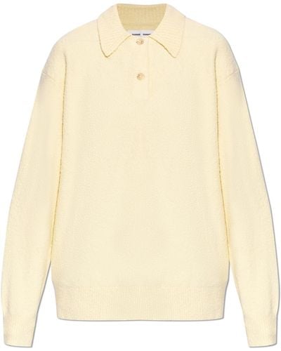 Samsøe & Samsøe 'saagathe' Polo Sweater, - Natural