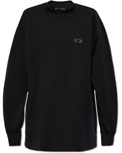 Y-3 T-shirt With Long Sleeves, - Black