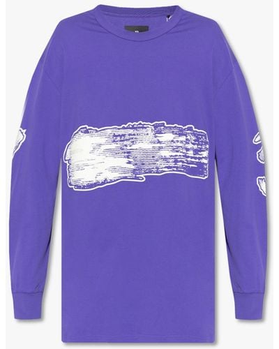 Y-3 Long-sleeved T-shirt, - Purple