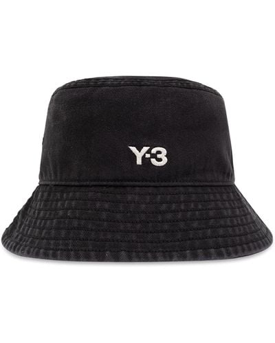 Y-3 Bucket Hat With Logo, - Black