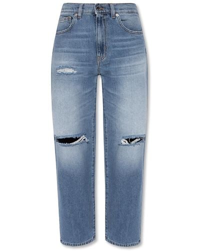 Love Moschino Jeans With Logo - Blue