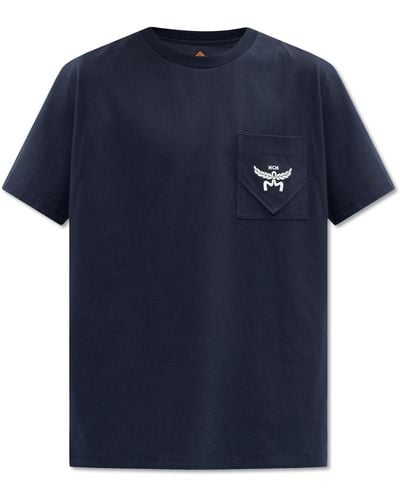 MCM T-shirt With Logo, - Blue