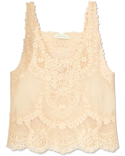 Zimmermann Lace Top, - Natural