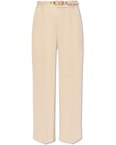 Zimmermann Pleat-front Trousers, - White