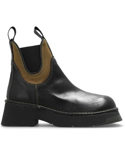 Miista ‘Kaya’ Leather Ankle Boots - Black