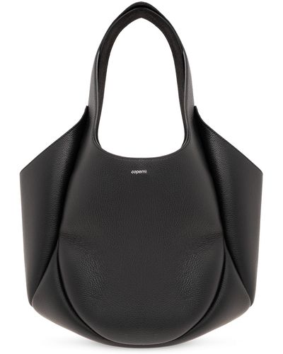 Coperni 'swipe' Leather Shopper Bag, - Black