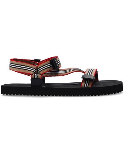Burberry Sandals With Logo - Multicolour