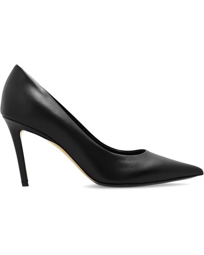 Burberry Women Leather Point-toe Court Shoes - Black