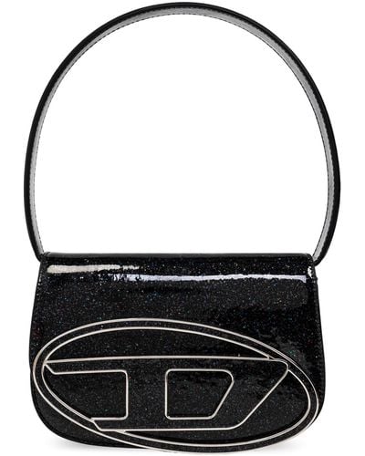 DIESEL Glitter Shoulder Bag '1dr', - Black